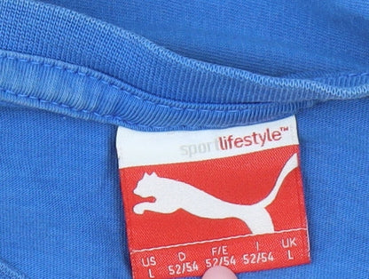 Puma Men's Blue L T-Shirt with Graphic Print