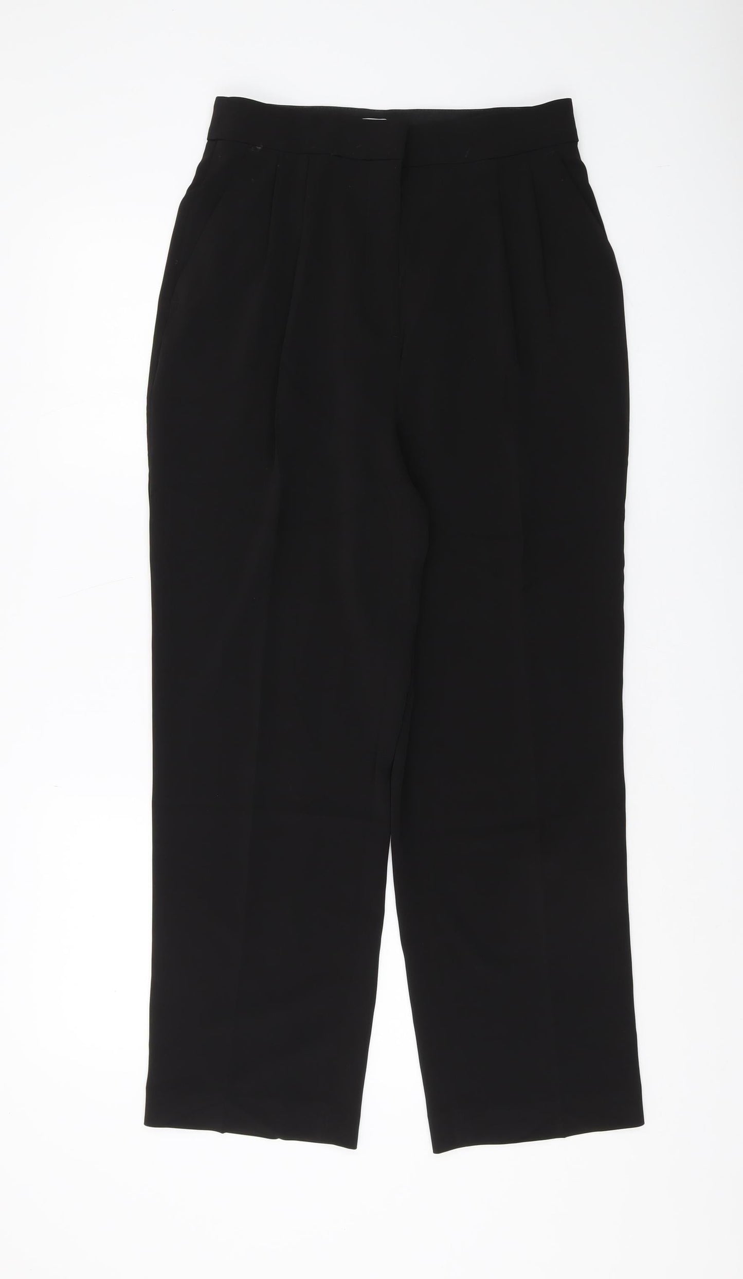 Womens UK Size 10 H&M Regular Fit Dress Pants Black Trousers