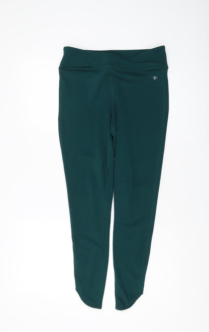 Womens UK Size M Dunnes Stores Regular Fit Leggings Green Leggings