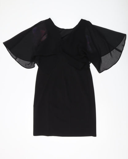 Wallis Petite Black Floral Shift Dress - Women 8