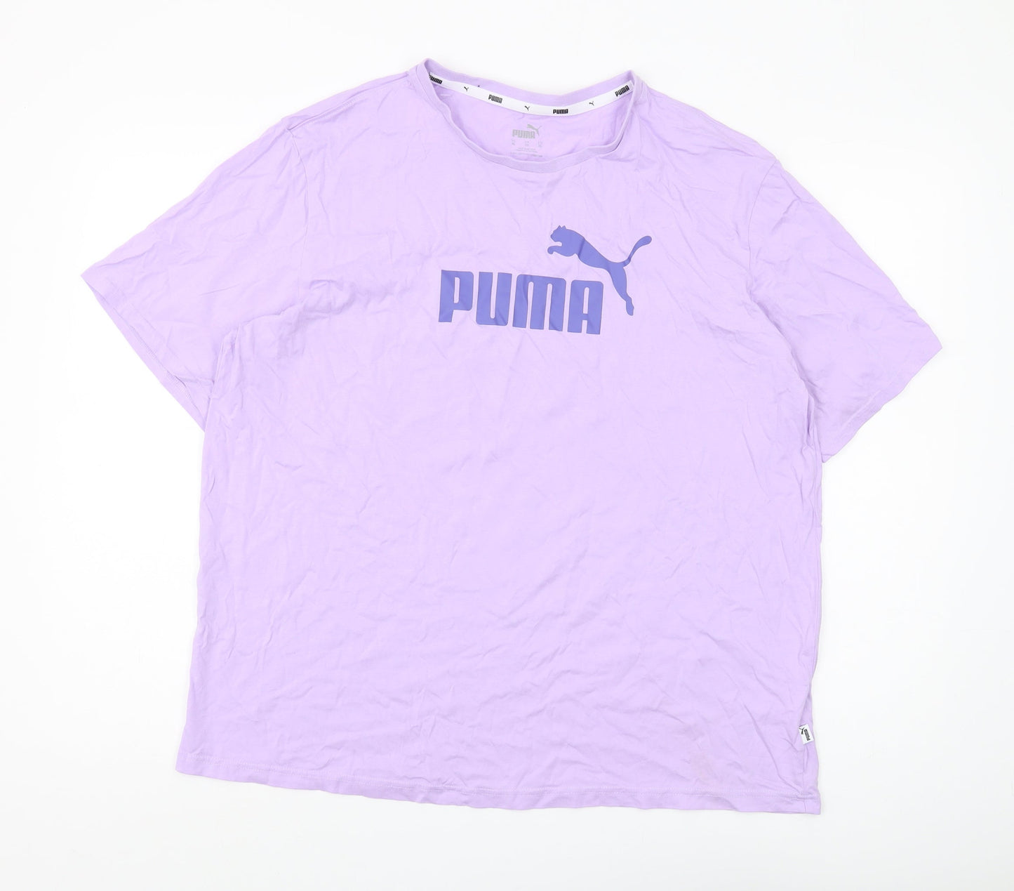 Puma Unisex Purple Crew Neck T-Shirt Size 18
