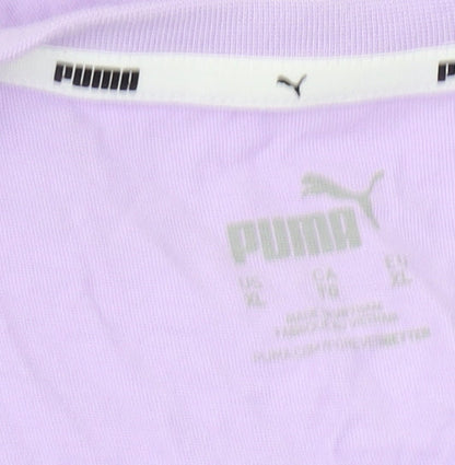 Puma Unisex Purple Crew Neck T-Shirt Size 18