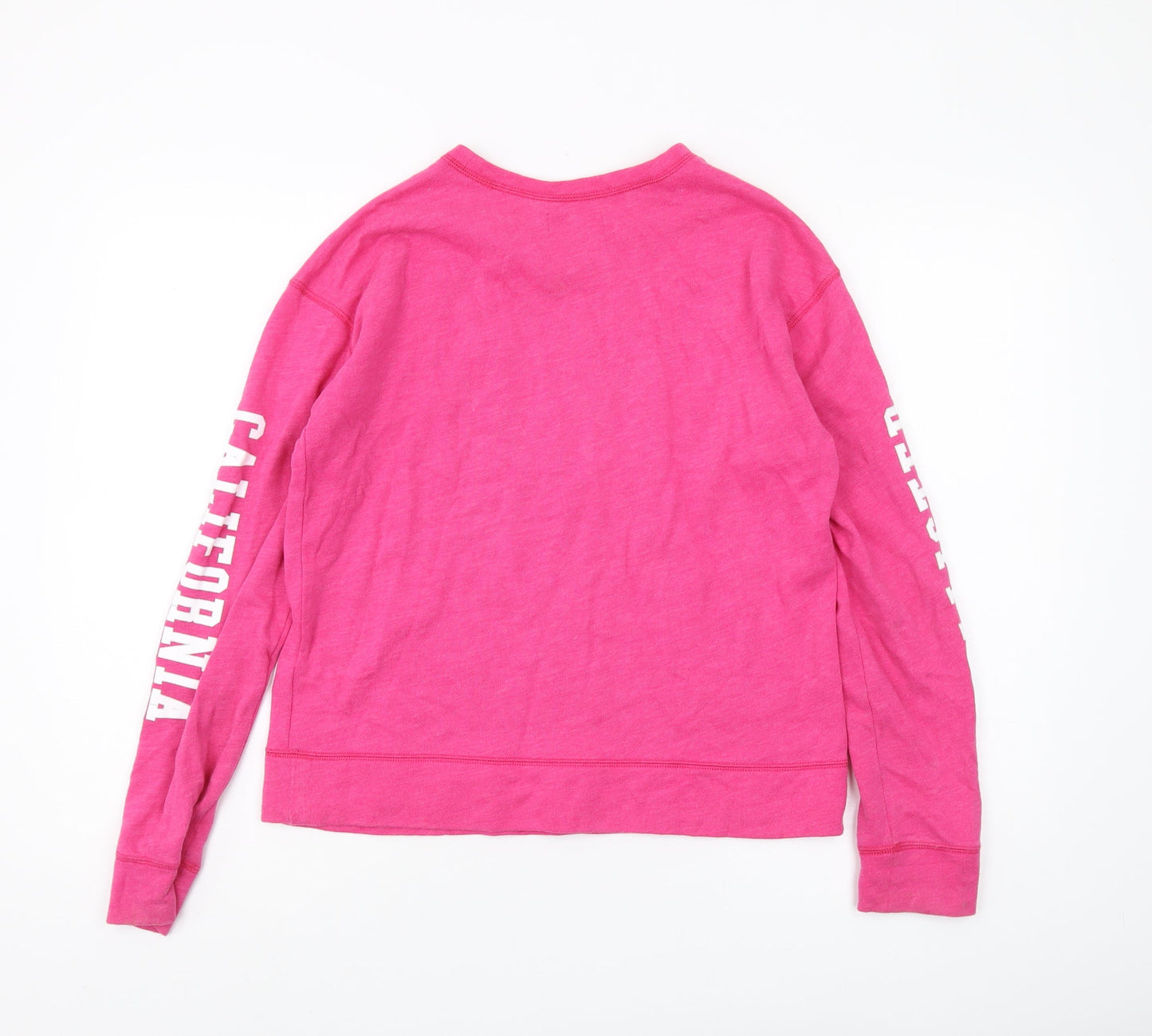 Hollister Women's Pink Pullover Sweatshirt, Small, Logo