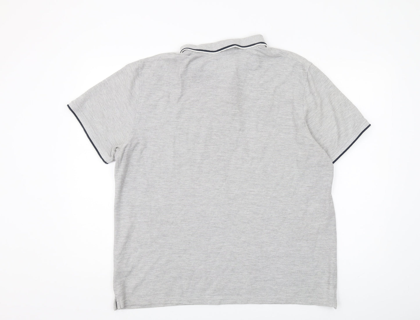 Red Herring Men's Grey XL Slim Fit Polo Shirt