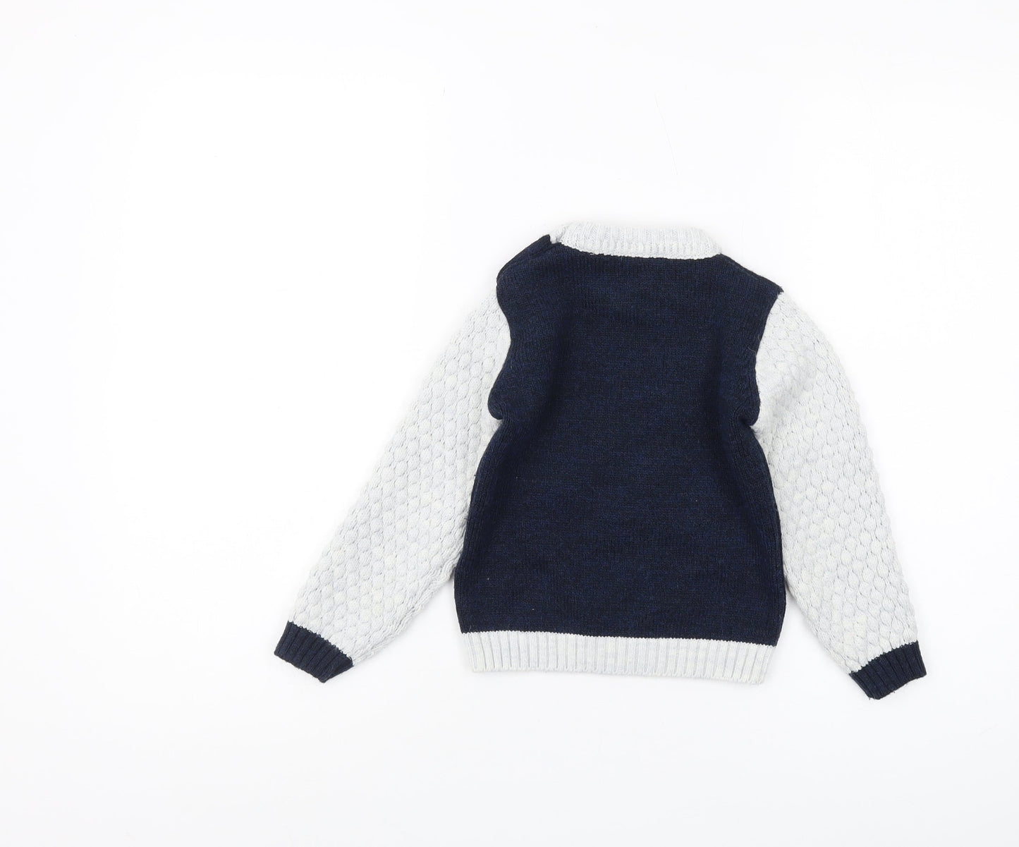 Muyoo Boys Blue Bear Jumper 3-4 Years Acrylic Knit