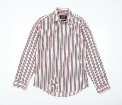 Next Men's Multicoloured Striped Slim Fit Shirt