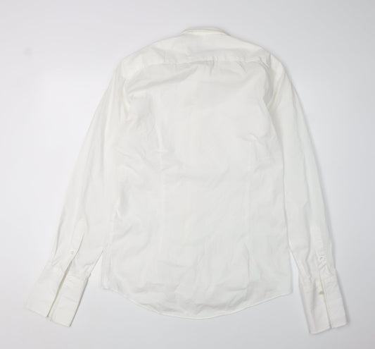 Mens UK Collar Size 39 Moss 1851 Smart White  Dress Shirt