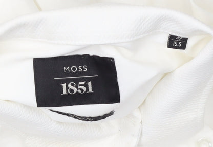Mens UK Collar Size 39 Moss 1851 Smart White  Dress Shirt