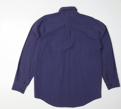 Marks and Spencer Men's Purple Long Sleeve Shirt