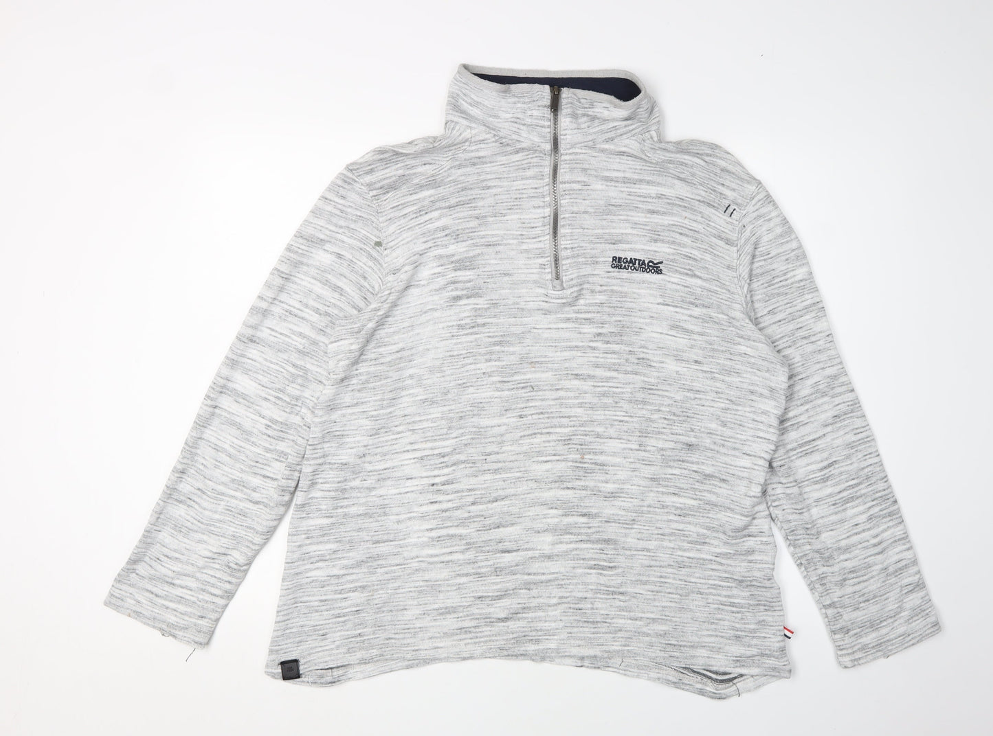 Mens UK Size L Regatta Grey 1/4 Zip Sweatshirt