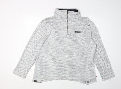 Mens UK Size L Regatta Grey 1/4 Zip Sweatshirt