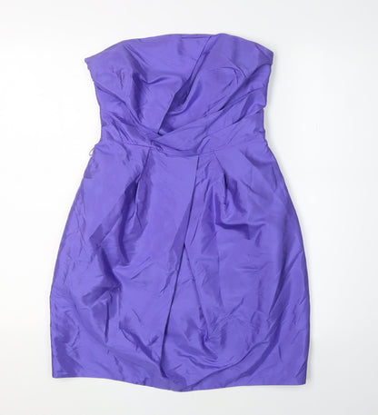Belle by Oasis Women's Purple Silk Pencil Dress Size 12