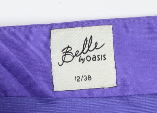 Belle by Oasis Women's Purple Silk Pencil Dress Size 12
