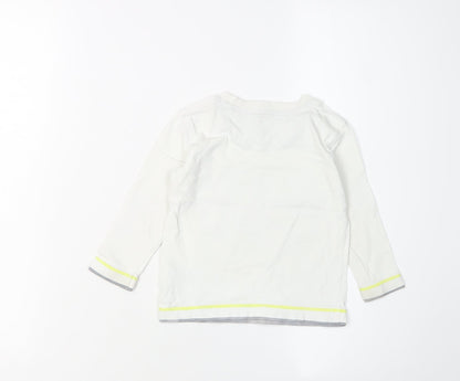 Baker by Ted Baker Unisex White Graphic T-Shirt 12-18 Months