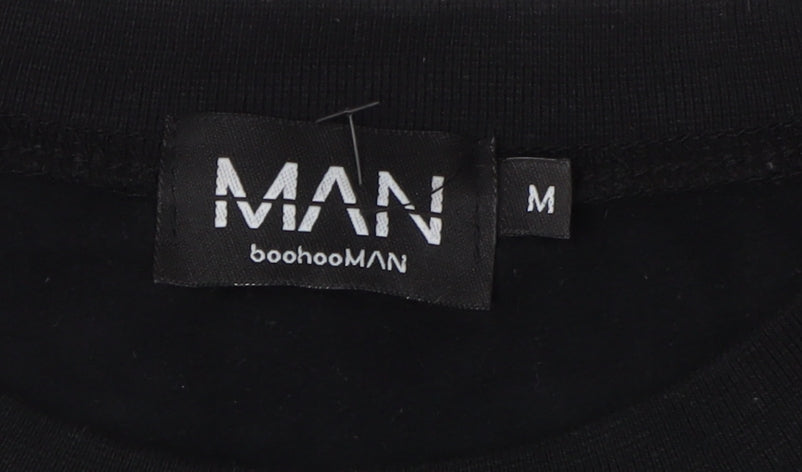 Mens UK Size M boohooMAN Black Pullover Sweatshirt