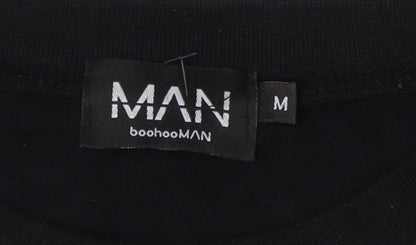 Mens UK Size M boohooMAN Black Pullover Sweatshirt