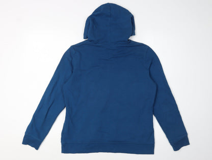 GAP Boys Blue Hooded Pullover Hoodie M - Iconic Logo Style