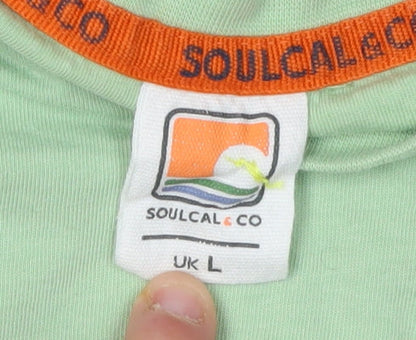 SoulCal & Co Men's L Green Graphic Print T-Shirt