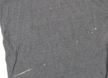 Adidas Men's Grey Logo T-Shirt 2XL Casual Sportswear