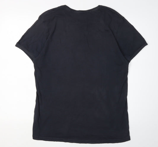 Mens UK Size L Firetrap Black  T-Shirt