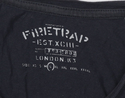 Mens UK Size L Firetrap Black  T-Shirt