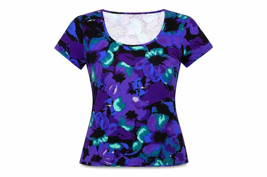 Womens UK Size L Precis Multicoloured Basic T-Shirt