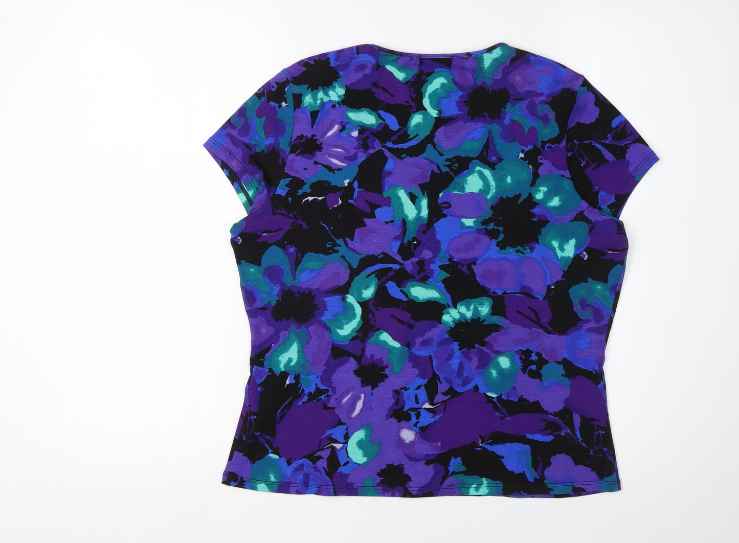Womens UK Size L Precis Multicoloured Basic T-Shirt