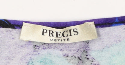 Womens UK Size L Precis Multicoloured Basic T-Shirt