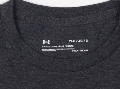 Under Armour Boys Black Relaxed Fit T-Shirt