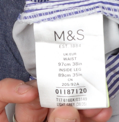 Marks and Spencer Men's Grey L Chino Trousers