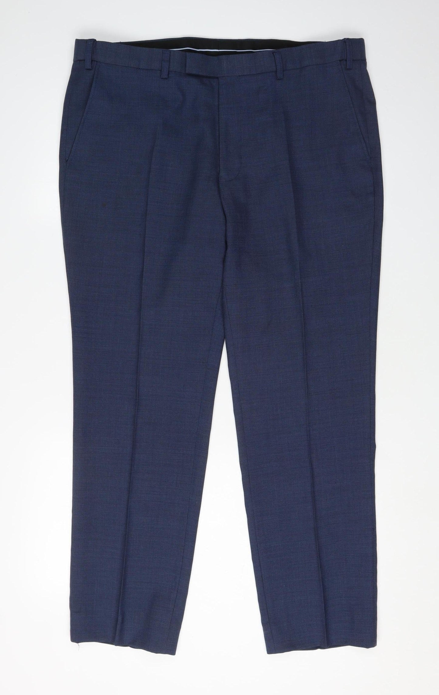 Marks and Spencer Men's Blue Slim Dress Pants
