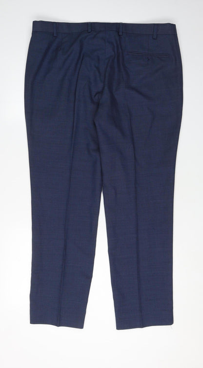 Marks and Spencer Men's Blue Slim Dress Pants