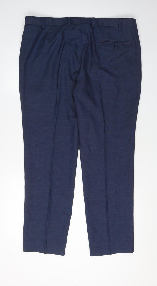 Marks and Spencer Men's Blue Slim Dress Pants