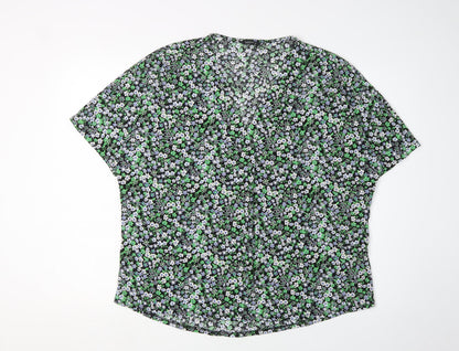 Womens UK Size 14 Roman Multicoloured Basic Blouse