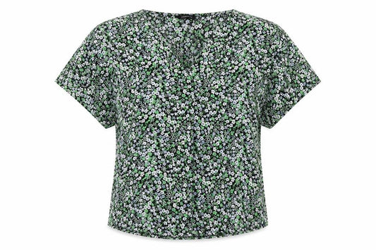 Front view of Roman Women's Multicoloured Floral Blouse, size 14