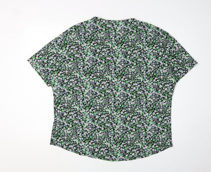 Womens UK Size 14 Roman Multicoloured Basic Blouse