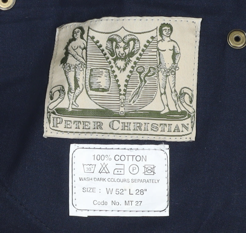 Peter Christian Men's Black Chino Trousers Size 52