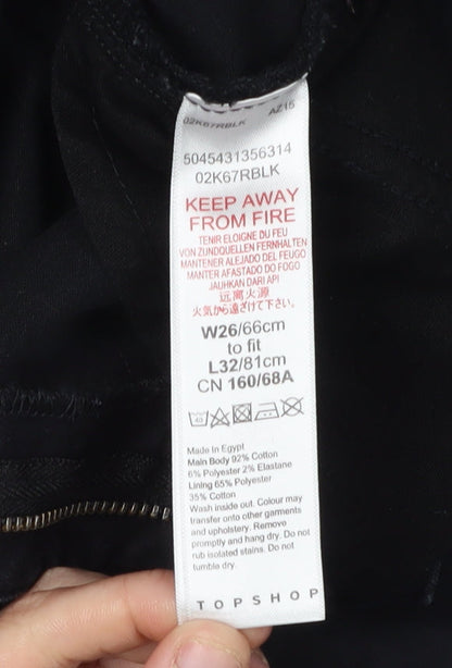 Topshop Women's Black Skinny Jeans Size 26