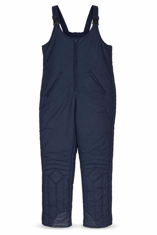 Front view of C&A unisex blue nylon jumpsuit, size 12, winter wear