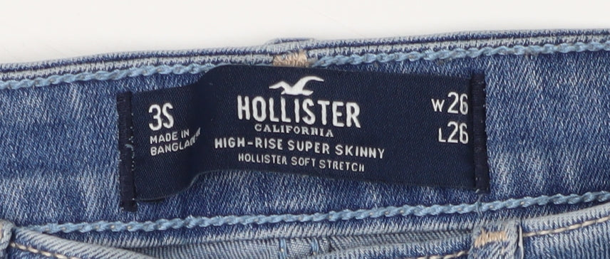 Hollister Women's Blue High-Rise Skinny Jeans