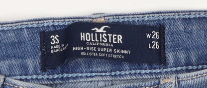 Hollister Women's Blue High-Rise Skinny Jeans