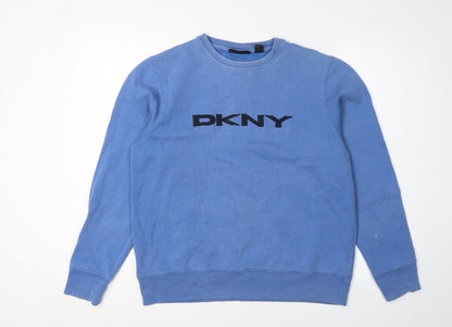 Mens UK Size S DKNY Blue Pullover Sweatshirt
