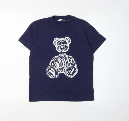 Palm Angels Boys Blue Graphic Print T-Shirt Size M