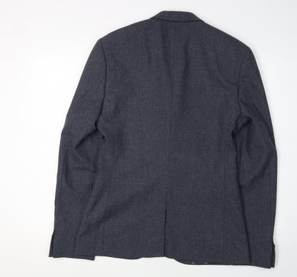 ASOS Men's Blue Check Slim Fit Blazer, Size 38