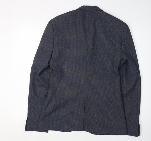 ASOS Men's Blue Check Slim Fit Blazer, Size 38