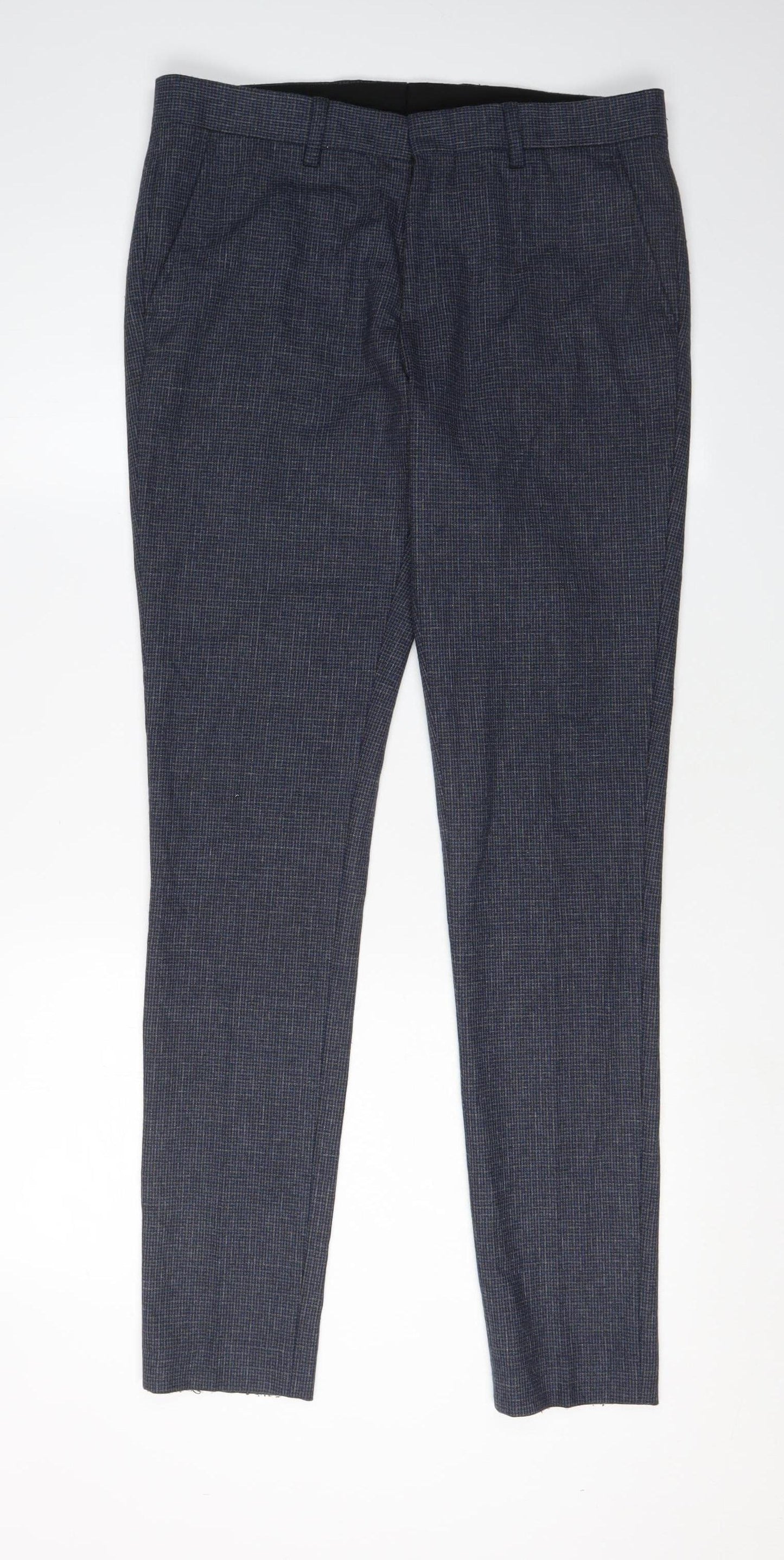 Mens UK Size 36 ASOS Slim Fit Dress Pants Blue Trousers