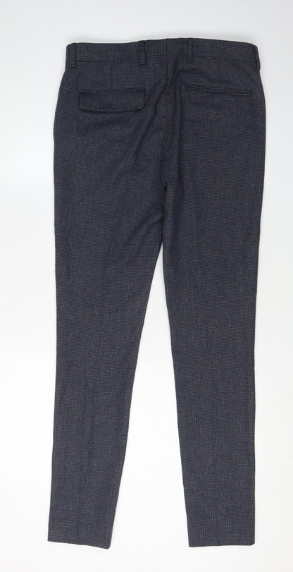 Mens UK Size 36 ASOS Slim Fit Dress Pants Blue Trousers