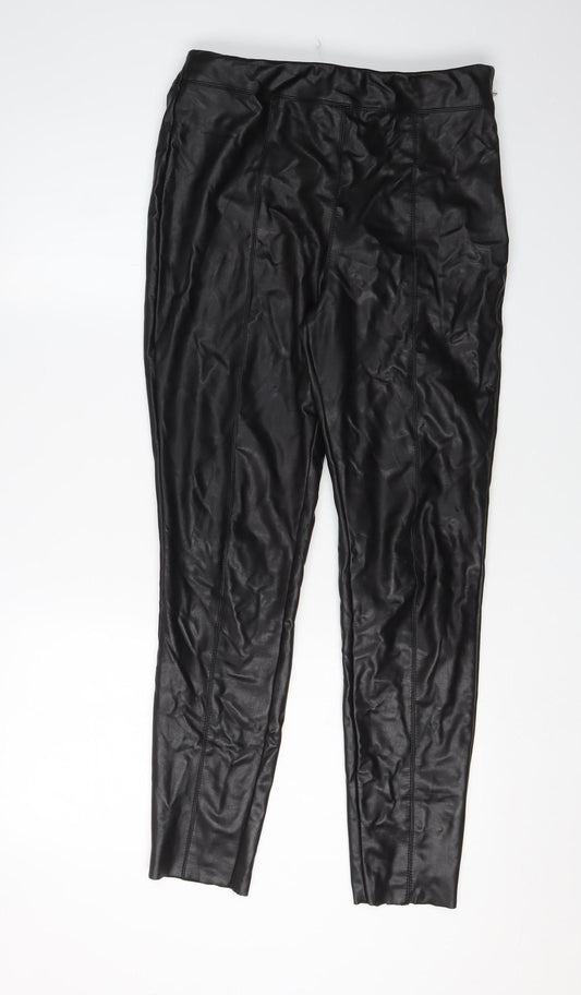 Womens UK Size 12 Topshop Slim Fit Jegging Black Trousers