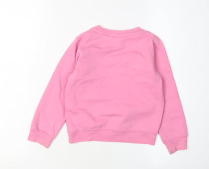 Beverly Hills Polo Club Girls Pink Pullover Sweatshirt 5-6 Years