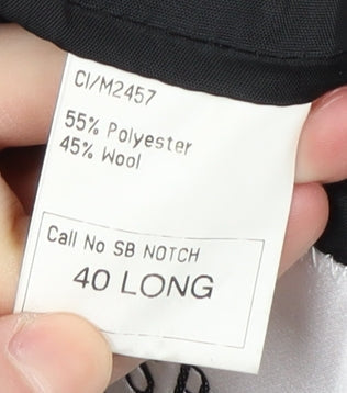 Mens UK Size 40 Moss Bros Regular Black Suit Jacket